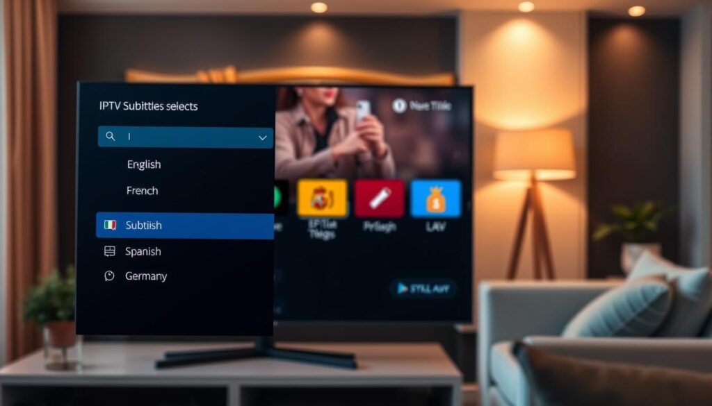 Interface de sélection des langues et sous-titres IPTV Xtream Interface de sélection des langues et sous-titres IPTV Xtream