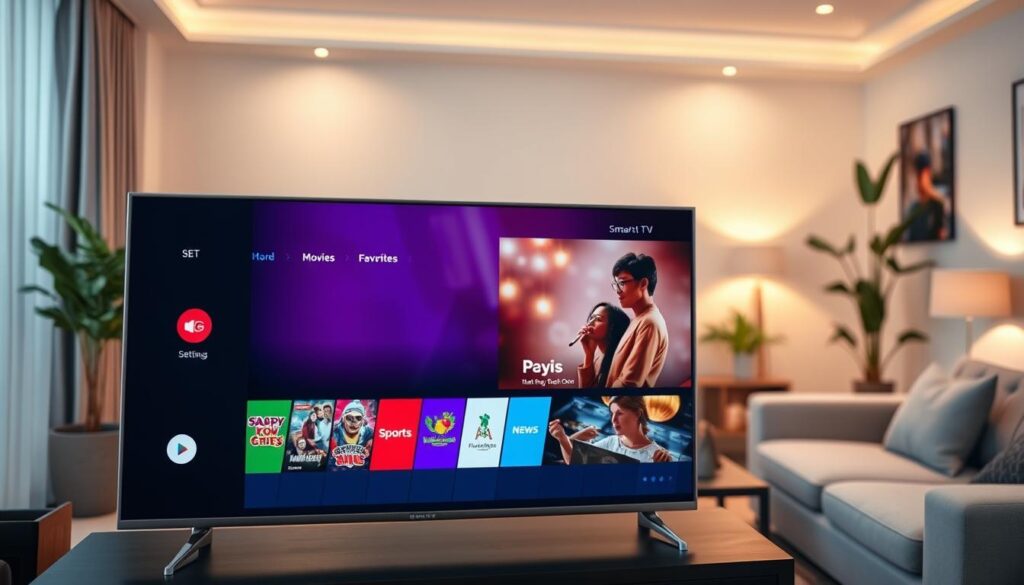 application IPTV Smart TV interface