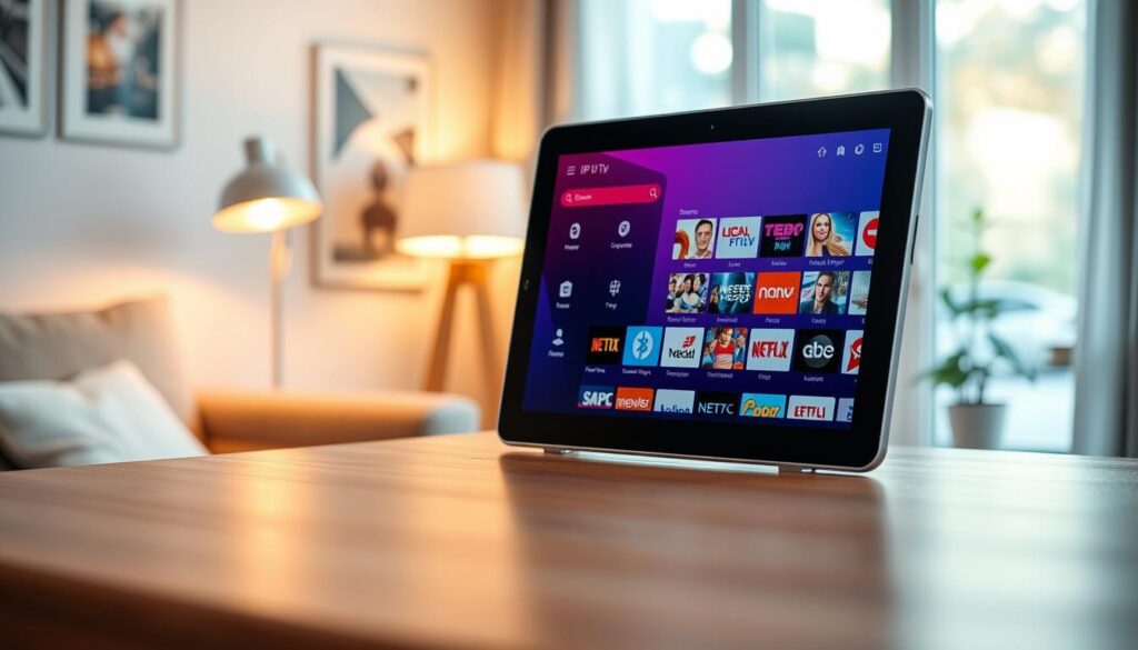 interface claire et guide TV EPG pour application IPTV