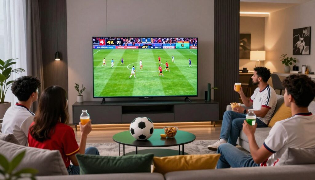 streaming IPTV match football Smart TV en qualité 4K